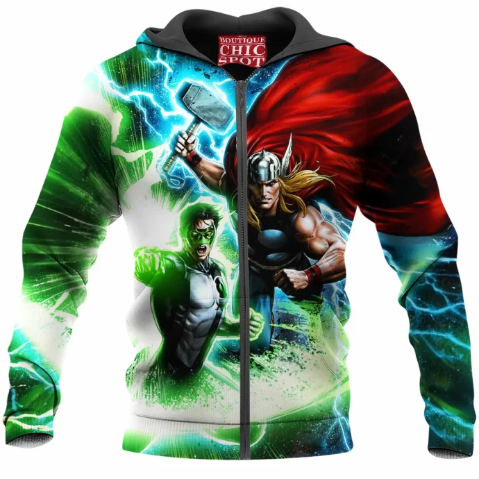 Thor Green Lantern Zip Hoodie