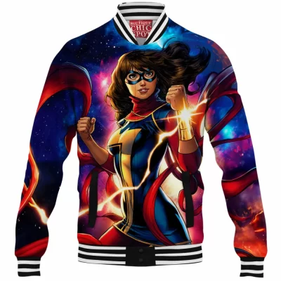 Comic Baseball-Jacket, Ms Marvel Baseball-Jacket