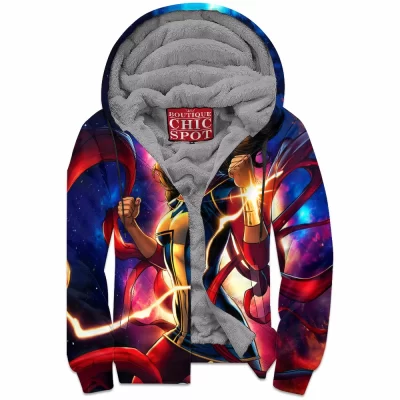 Comic Zip-Fleece-Hoodie, Ms Marvel Zip-Fleece-Hoodie