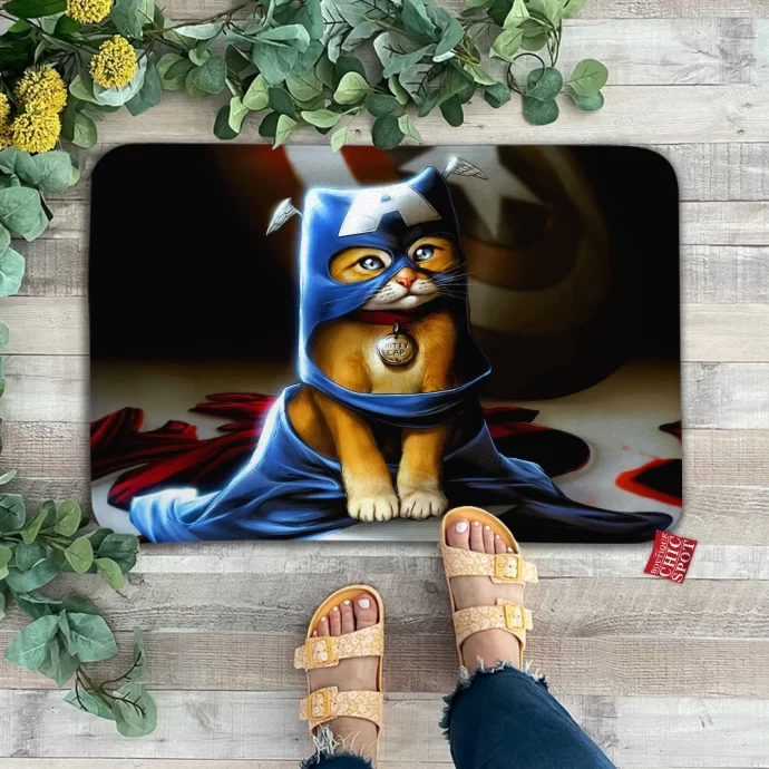 Kitty Captain America Doormat