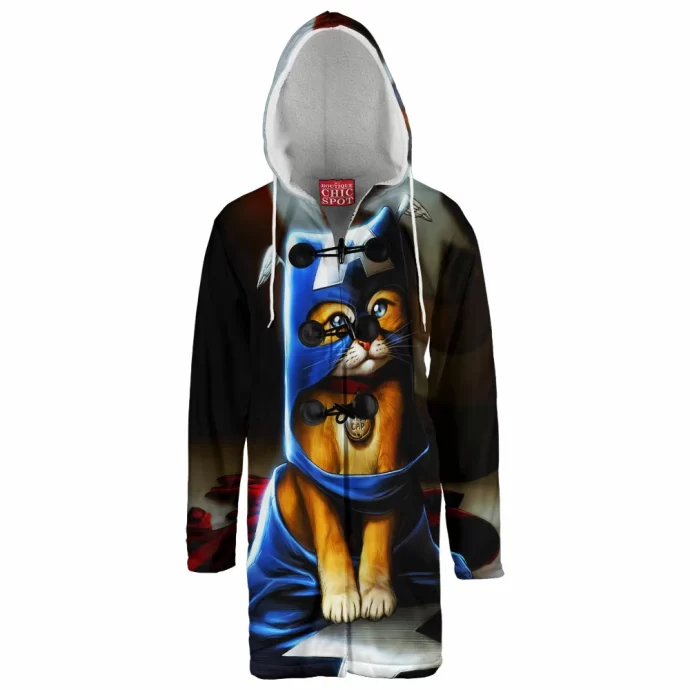 Kitty Captain America Hooded Cloak Coat