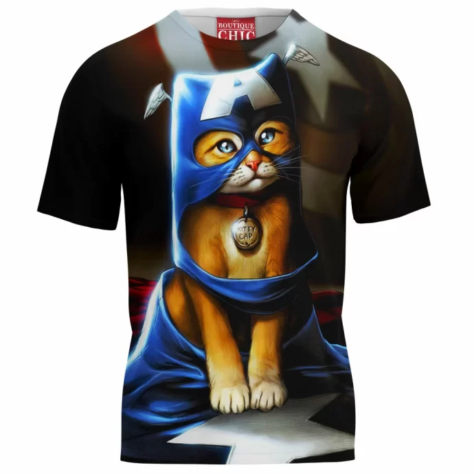 Kitty Captain America T-Shirt