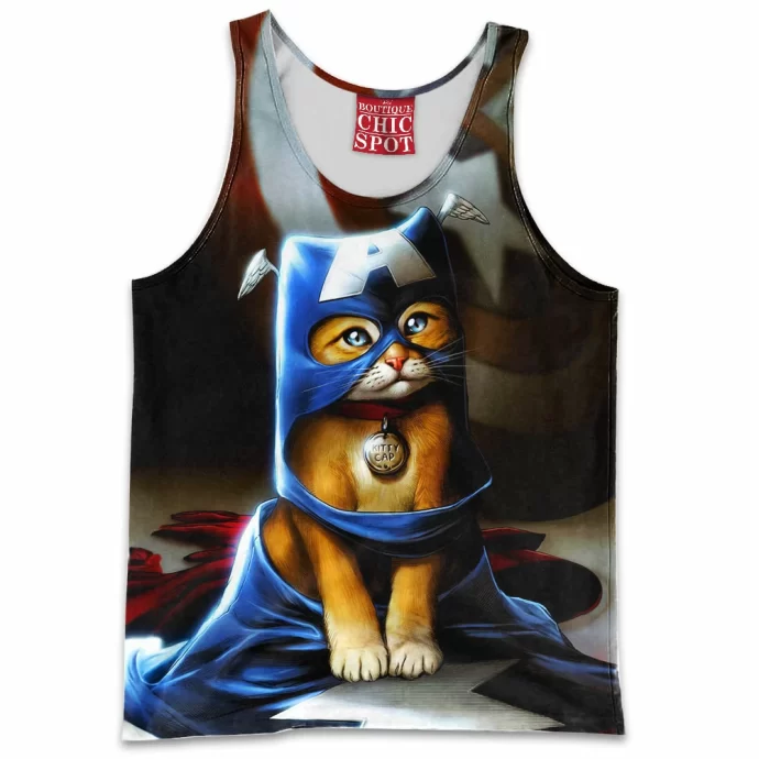 Kitty Captain America Tank Top