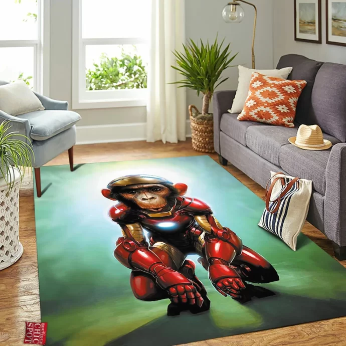 Iron Man Monkey Rectangle Rug