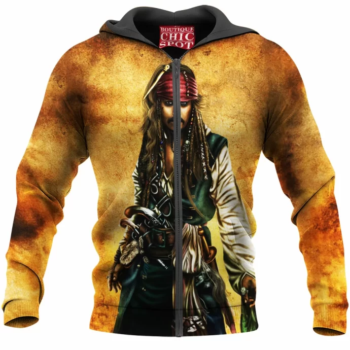 Captain Jack Sparrow Zip Hoodie