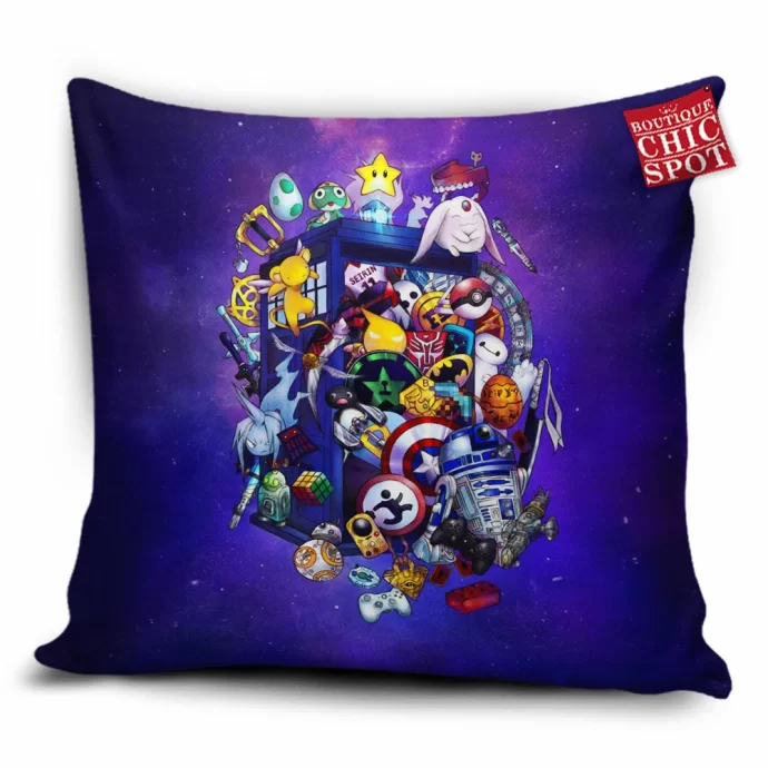 Pop Culture Tardis Pillow Cover