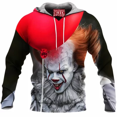 Horror Fleece-Hoodie, Pennywise Fleece-Hoodie