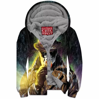 Comic Zip-Fleece-Hoodie, Rorschach Zip-Fleece-Hoodie