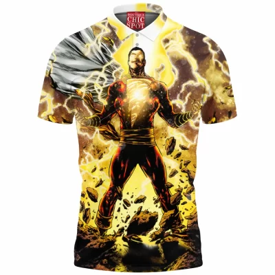 Comic Polo Shirt, Shazam Polo Shirt