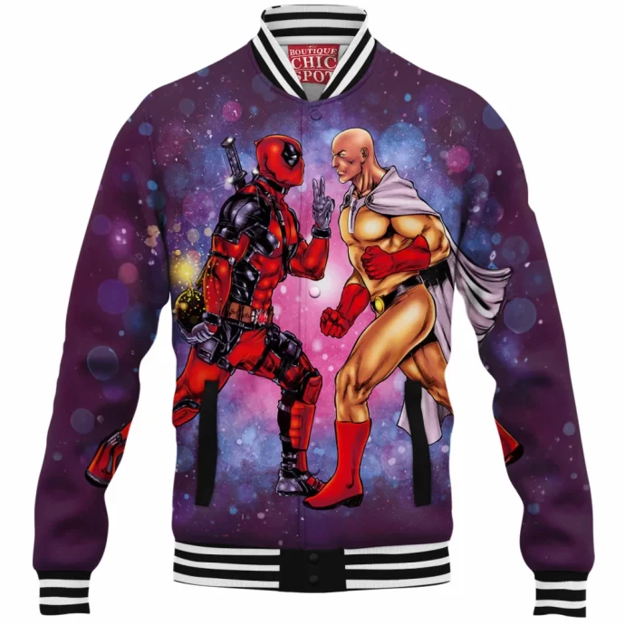 Deadpool Vs Saitama Baseball Jacket