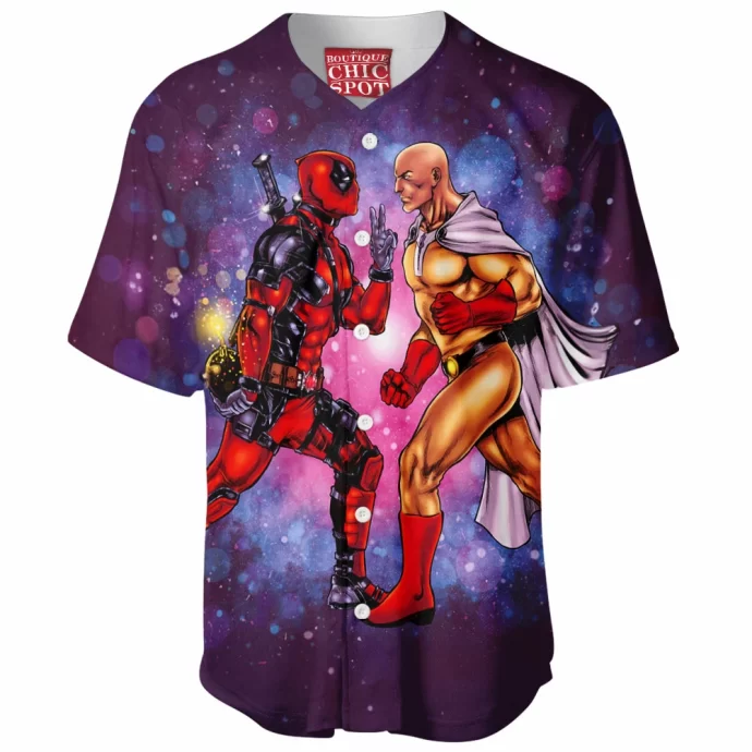 Deadpool Vs Saitama Baseball Jersey