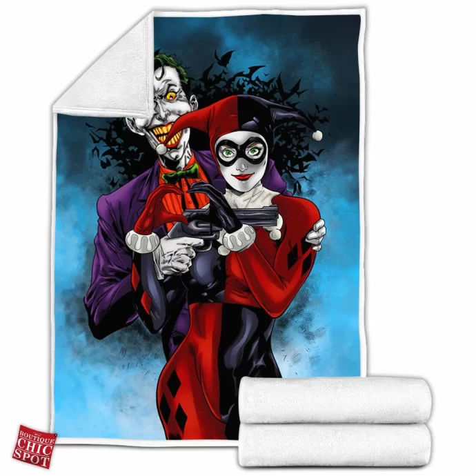 Joker And Harley Quinn Fleece Blanket