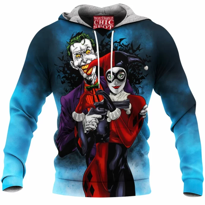 Joker And Harley Quinn Fleece Hoodie