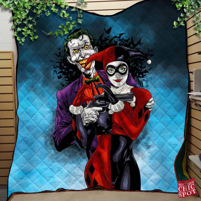 Joker And Harley Quinn Quilt Blanket