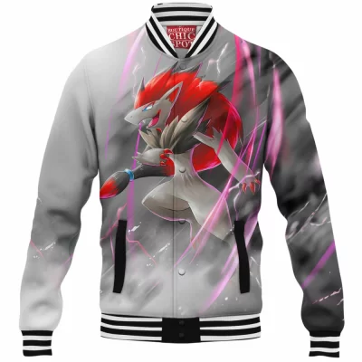 Anime Baseball-Jacket, Pokemon Baseball-Jacket, Roronoa Zoroark Baseball-Jacket