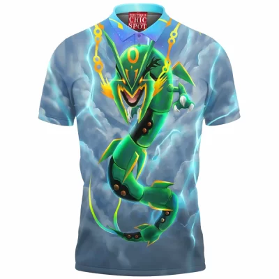 Anime Polo Shirt, Digimon Polo Shirt, Rayquaza Polo Shirt