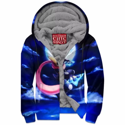 Anime Zip-Fleece-Hoodie, Greninja Zip-Fleece-Hoodie, Pokemon Zip-Fleece-Hoodie