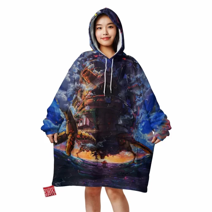 Howl Moving Castle Blanket Hoodie