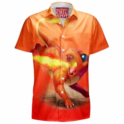 Anime Hawaiian-Shirt, Charmander Hawaiian-Shirt, Pokemon Hawaiian-Shirt