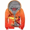 Anime Zip-Fleece-Hoodie, Charmander Zip-Fleece-Hoodie, Pokemon Zip-Fleece-Hoodie