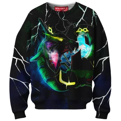 Anime Zip Sweatshirt, Rayquaza Zip Sweatshirt, Rayquazam Pokemon Zip Sweatshirt