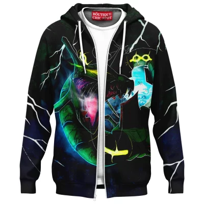 Anime Zip-Hoodie, Rayquaza Pokemon Zip-Hoodie