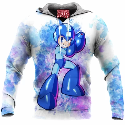 Game Fleece-Hoodie, Rockman Fleece-Hoodie, Megaman Fleece-Hoodie