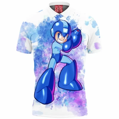 Game Polo Shirt, Rockman Polo Shirt, Megaman Polo Shirt