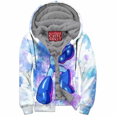 Game Zip-Fleece-Hoodie, Rockman Zip-Fleece-Hoodie, Megaman Zip-Fleece-Hoodie