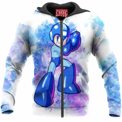 Game Zip-Hoodie, Rockman Zip-Hoodie, Megaman Zip-Hoodie