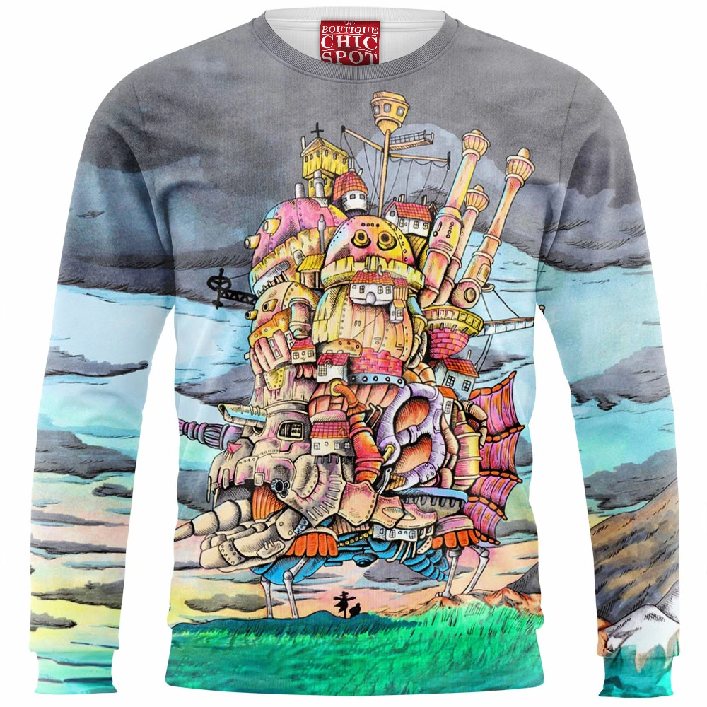 Anime Zip Sweatshirt, Howl's Moving Castle Zip Sweatshirt, Studio Ghibli Zip Sweatshirt 1 T TRINH Boutique 5156 Sweatshirt