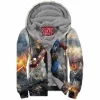 Captain America Zip-Fleece-Hoodie, Comic Zip-Fleece-Hoodie