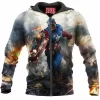 Captain America Zip-Hoodie, Comic Zip-Hoodie