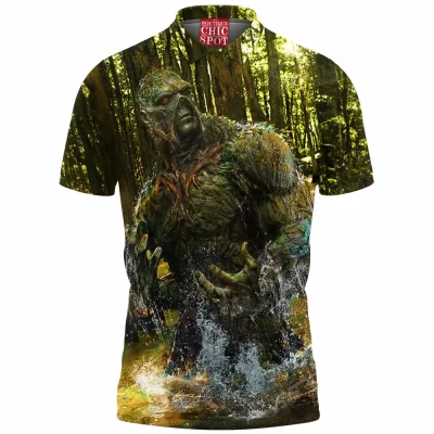 Comic Polo Shirt, Swamp Thing Polo Shirt