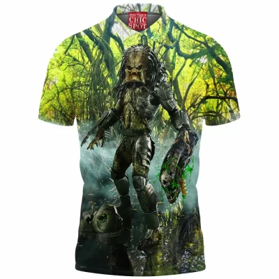 Horror Polo Shirt, Predator Polo Shirt, Sci-Fi Polo Shirt