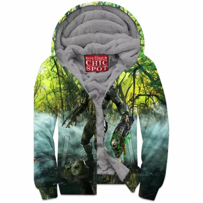 Horror Zip-Fleece-Hoodie, Predator Zip-Fleece-Hoodie, Sci-Fi Zip-Fleece-Hoodie