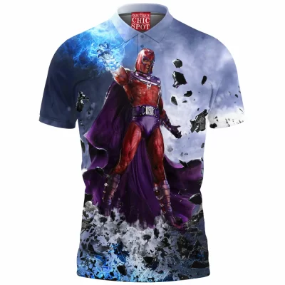 Comic Polo Shirt, Magneto Polo Shirt, X-men Polo Shirt