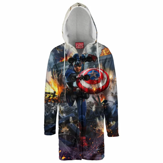 Captain America Hooded Cloak Coat