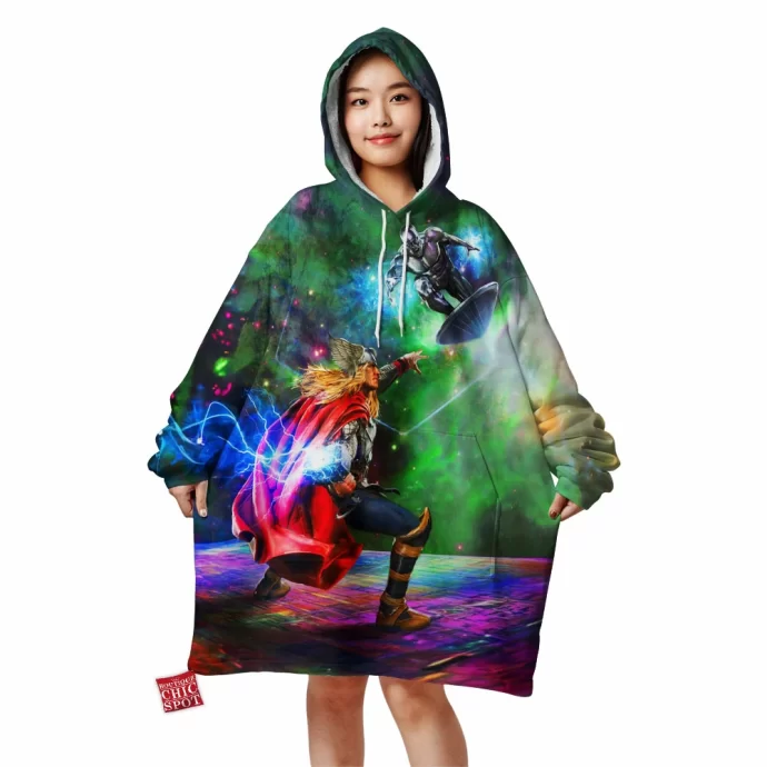 Thor Vs Surfer Blanket Hoodie