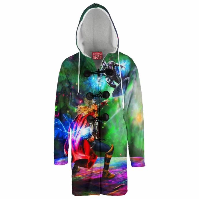 Thor Vs Surfer Hooded Cloak Coat