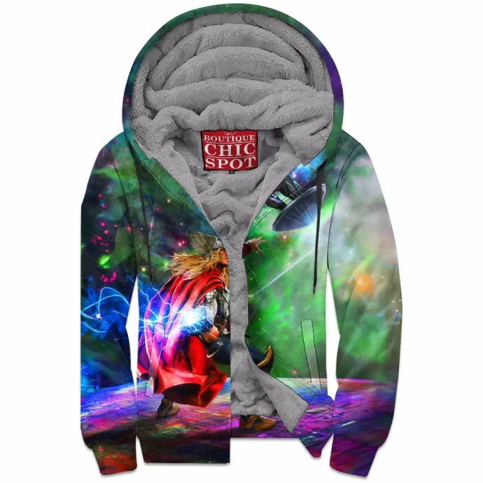 Thor Vs Surfer Zip Fleece Hoodie