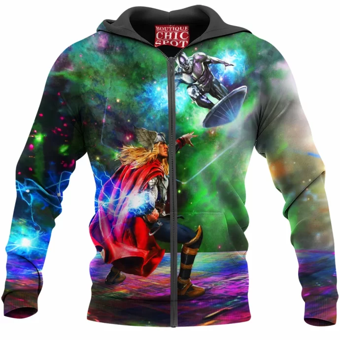 Thor Vs Surfer Zip Hoodie