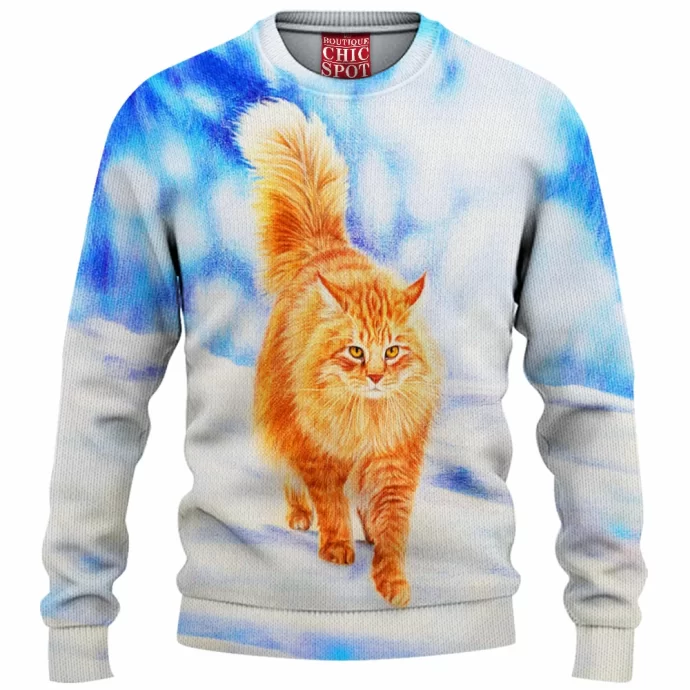 Cat,Meow Knitted Sweater