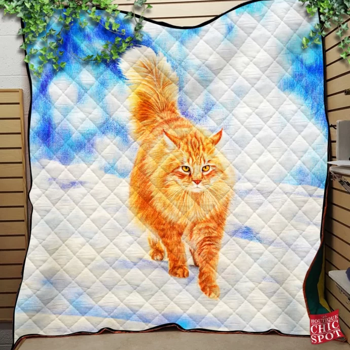 Cat,Meow Quilt Blanket