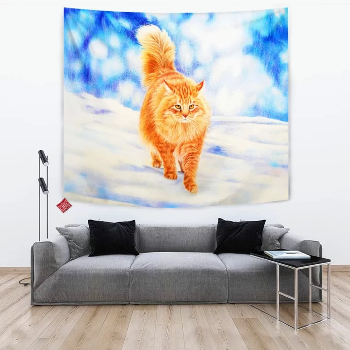 Cat,Meow Tapestry