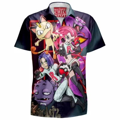 Anime Hawaiian-Shirt, Pokemon Team Rocket Hawaiian-Shirt