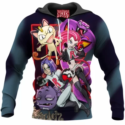 Anime Hoodie, Pokemon Team Rocket Hoodie