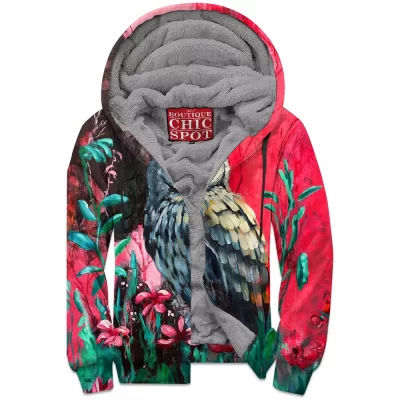 Owl Zip-Fleece-Hoodie