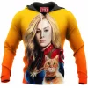 Captain Marvel and Goose Hoodie