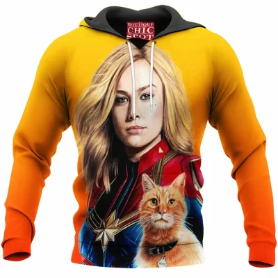 Comic Hoodie, Captain Marvel Hoodie